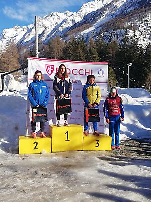 podio_Giovani_F_Cp, Italia biathlon_Bionaz_28_01_2018_1