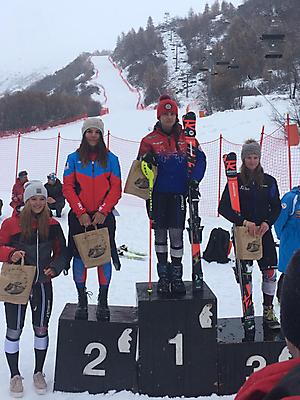 podio_F_Slalom FIS Cittadini_Bonneval_02_12_2018_1