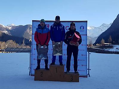 podio_Giovani_M_Sprint_Cp. It. biathlon_Brusson_20_01_2019