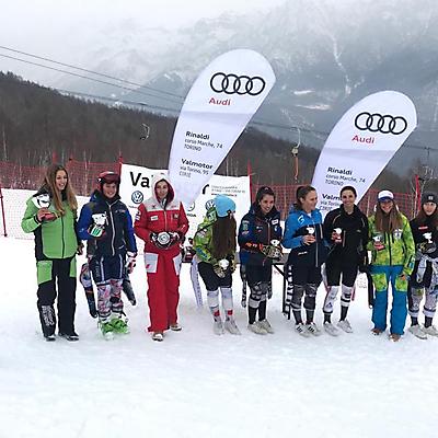 podio_Slalom_Allievi_F_Tr. Rinaldi Valmotor_Ala di Stura_10_02_2019