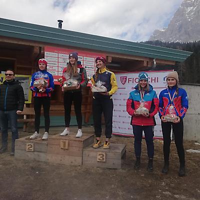 podio_Aspiranti_F_Sprint_Coppa Italia_Zoldo_10_03_2019